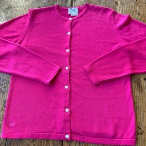 Go Pink For October.  Lily Pulitzer Pink Cardigan in excellent condition- S